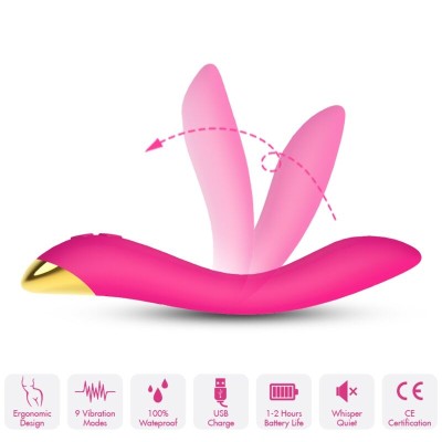 ARMONY - FLAMINGO VIBRADOR MULTPOSIÇÃO FÚCSIA - D-237900 - Dona Pimenta