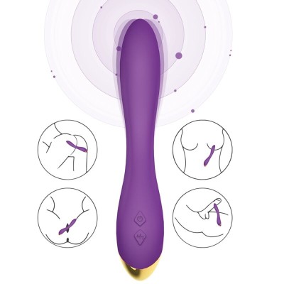 ARMONY - FLAMINGO VIBRADOR MULTIPOSIÇÃO ROXO - D-237901 - Dona Pimenta