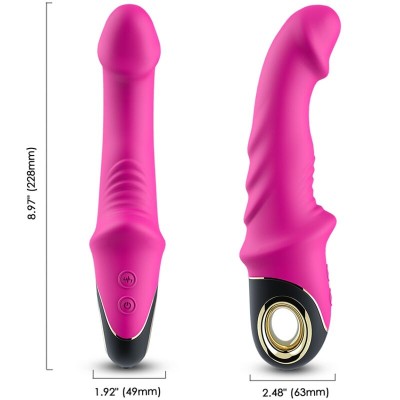 ARMONY - JOYBLADE DILDO VIBRADOR ROTADOR FÚCSIA - D-237921 - Dona Pimenta