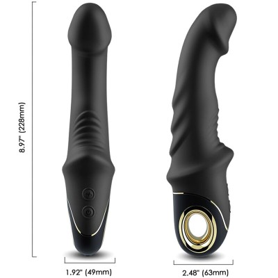 ARMONY - JOYBLADE DILDO VIBRADOR ROTATOR PRETO - D-237922 - Dona Pimenta