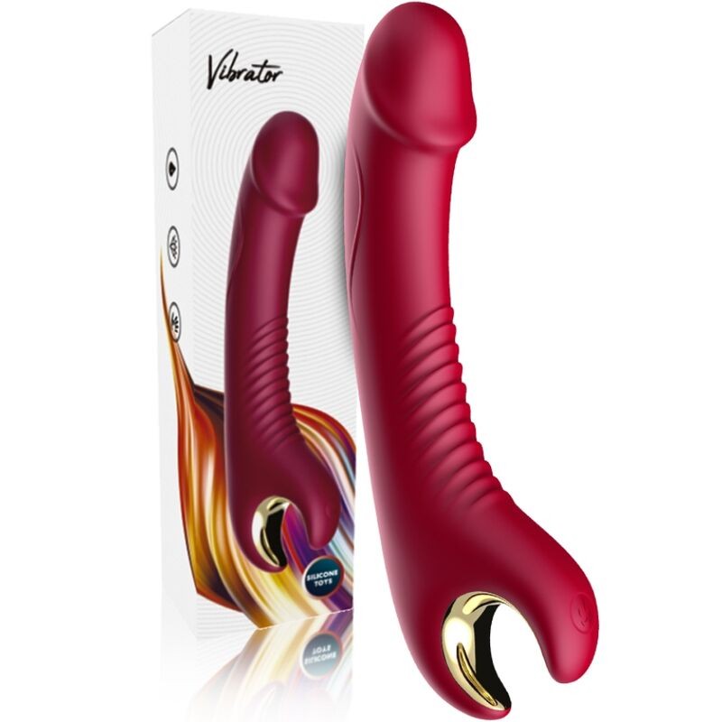 ARMONY - PRINCE DILDO VIBRADOR E ROTATOR VERMELHO - D-237929 - Dona Pimenta