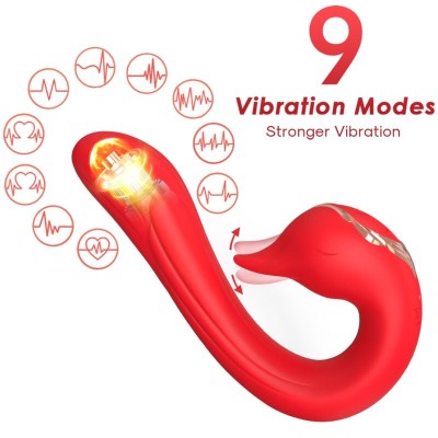 ARMONY - VIBRADOR DELFIN MULTIPOSIÇÃO E EFEITO DE CALOR VERMELHO - D-237931 - Dona Pimenta