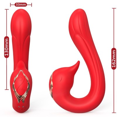 ARMONY - VIBRADOR DELFIN MULTIPOSIÇÃO E EFEITO DE CALOR VERMELHO - D-237931 - Dona Pimenta