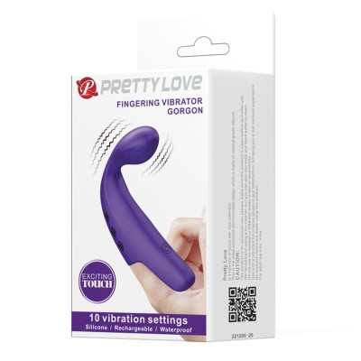 PRETTY LOVE - VIBRADOR DE DEDO RECARREGVEL GORGON ROXO - D-237578 - Dona Pimenta