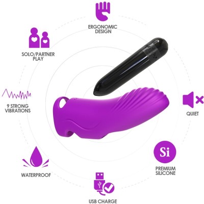 ARMONY - AURORA VIBRADOR DEDO ROXO - D-237912 - Dona Pimenta