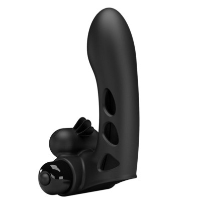 PRETTY LOVE - CAPA DE DEDO VIBRADOR PRETO ORLANDO - D-237384 - Dona Pimenta