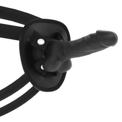 ARNÊS COCK MILLER + DENSIDADE DE SILICONE COCKSIL ARTICULÁVEL PRETO 13 CM - D-227622 - Dona Pimenta