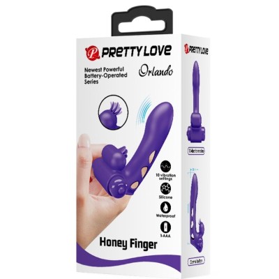 PRETTY LOVE - CAPA DE DEDO VIBRADOR ROXO ORLANDO - D-237385 - Dona Pimenta