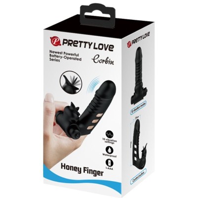 PRETTY LOVE - CAPA DE DEDO VIBRADOR PRETO CORBIN - D-237387 - Dona Pimenta