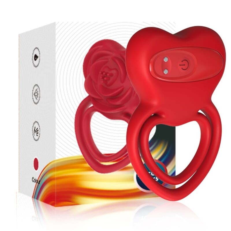 ARMONY - ANILLO VIBRADOR CORAZÓN ROJO - D-237950 - Dona Pimenta