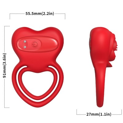 ARMONY - ANILLO VIBRADOR CORAZÓN ROJO - D-237950 - Dona Pimenta