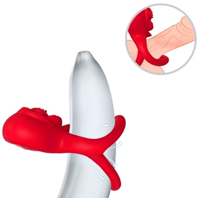 ARMONY - ANILLO VIBRADOR CORAZÓN ROJO - D-237950 - Dona Pimenta