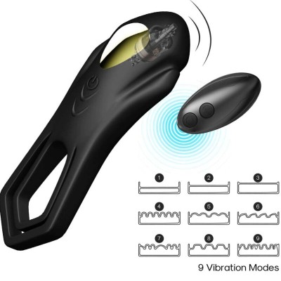 ARMONY - ROADSTER ANILLO VIBRADOR DOBLE CONTROL REMOTO NEGRO - D-238008 - Dona Pimenta