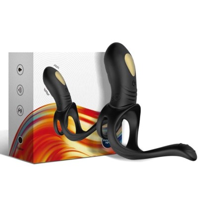 ARMONY - JOY JUMPER ANILLO VIBRADOR PAREJAS & PLUG ANAL NEGRO - D-238035 - Dona Pimenta