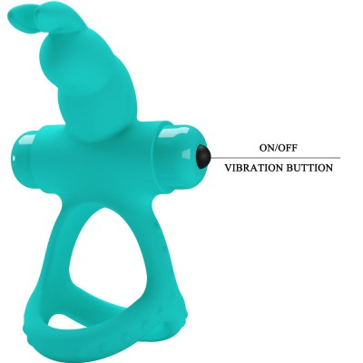 PRETTY LOVE - ANEL VIBRADOR FIGGY GREEN COELHO - D-238083 - Dona Pimenta