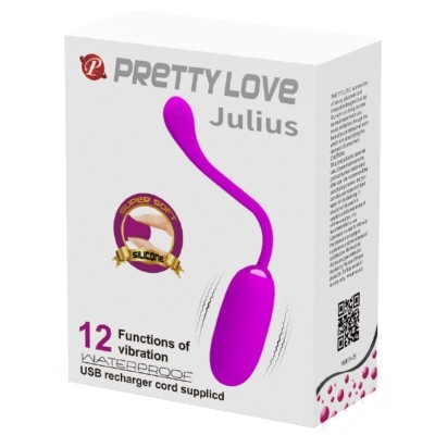 PRETTY LOVE - OVO VIBRANTE RECARREGVEL IMPERMEVEL JULIUS ROXO - D-237368 - Dona Pimenta