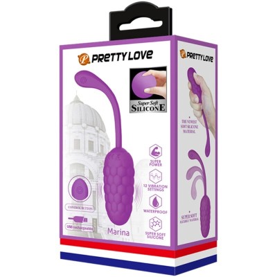 PRETTY LOVE - OVO VIBRANTE COM TEXTURA MARINHA RECARREGVEL ROXA - D-237371 - Dona Pimenta