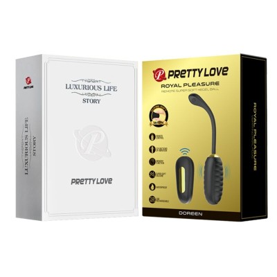 PRETTY LOVE - OVO VIBRATÓRIO RECARREGVEL DOREEN LUXURY PRETO - D-237372 - Dona Pimenta