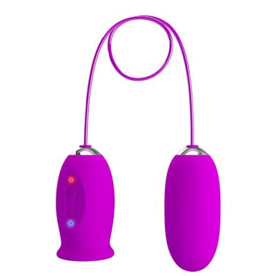 PRETTY LOVE - VIBRADOR RECARREGVEL DAISY DUAL EGG ROXO - D-237377 - Dona Pimenta