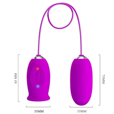 PRETTY LOVE - VIBRADOR RECARREGVEL DAISY DUAL EGG ROXO - D-237377 - Dona Pimenta