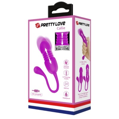 PRETTY LOVE - OVO VIBRATÓRIO RECARREGVEL CALLIE ROXO - D-237389 - Dona Pimenta