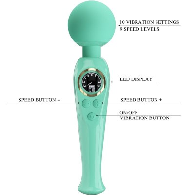 PRETTY LOVE - VIBRADOR DE VARINHA VERDE SKYLER - D-237399 - Dona Pimenta