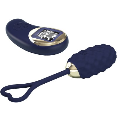 PRETTY LOVE - OVO VIBRATÓRIO DE CONTROLE REMOTO VIVIAN BLUE - D-237400 - Dona Pimenta