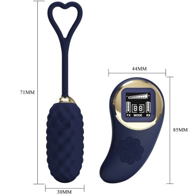 PRETTY LOVE - OVO VIBRATÓRIO DE CONTROLE REMOTO VIVIAN BLUE - D-237400 - Dona Pimenta