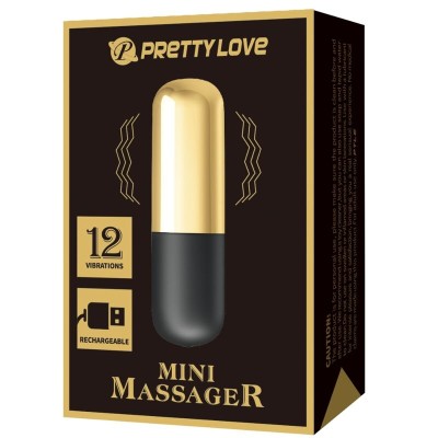 PRETTY LOVE - VIBRADOR BALA RECARREGVEL DOURADO - D-237579 - Dona Pimenta