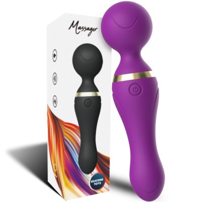 ARMONY - FREEZA MASAJEADOR & VIBRADOR CABEZA FLEXIBLE VIOLETA - D-237975 - Dona Pimenta