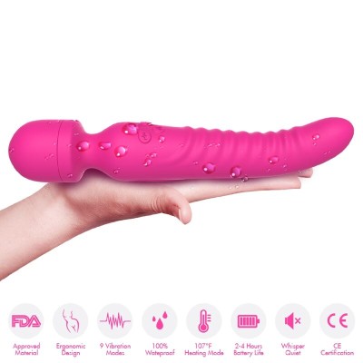 ARMONY - MISSION MASAJEADOR & VIBRADOR EFECTO CALOR FUCSIA - D-237976 - Dona Pimenta