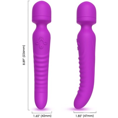 ARMONY - MISSION MASAJEADOR & VIBRADOR EFECTO CALOR VIOLETA - D-237977 - Dona Pimenta