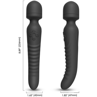 ARMONY - MISSION MASAJEADOR & VIBRADOR EFECTO CALOR NEGRO - D-237978 - Dona Pimenta