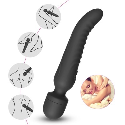 ARMONY - MISSION MASAJEADOR & VIBRADOR EFECTO CALOR NEGRO - D-237978 - Dona Pimenta