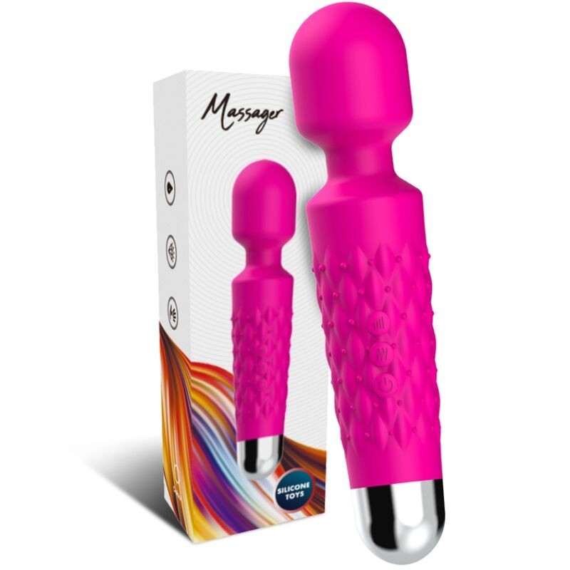 ARMONY - POSTMAN MASAJEADOR & VIBRADOR CABEZA FLEXIBLE FUCSIA - D-237987 - Dona Pimenta