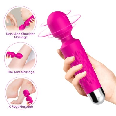 ARMONY - POSTMAN MASAJEADOR & VIBRADOR CABEZA FLEXIBLE FUCSIA - D-237987 - Dona Pimenta