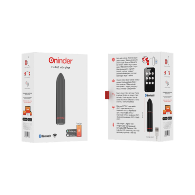 ONINDER - BERLIN BULLET VIBRADOR PRETO 9 MODOS 8,5 X 2 CM - APLICATIVO GRATUITO - D-238136 - Dona Pimenta