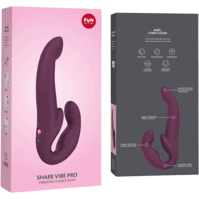 FUN FACTORY - SHARE VIBE PRO VIBRADOR DUPLO VIOLETA - D-238158 - Dona Pimenta