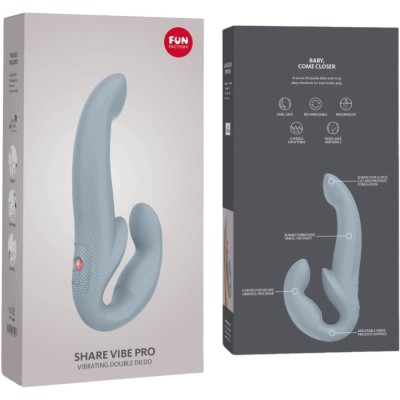 FUN FACTORY - SHARE VIBE PRO VIBRADOR DUPLO VIOLETA - D-238158 - Dona Pimenta