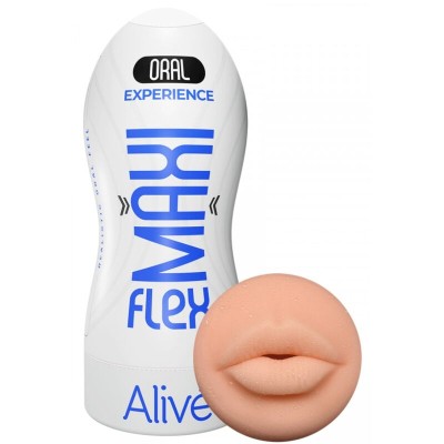 ALIVE - MAXI FLEX MASTURBADOR MASCULINO ORAL TAMANHO L - D-238172 - Dona Pimenta