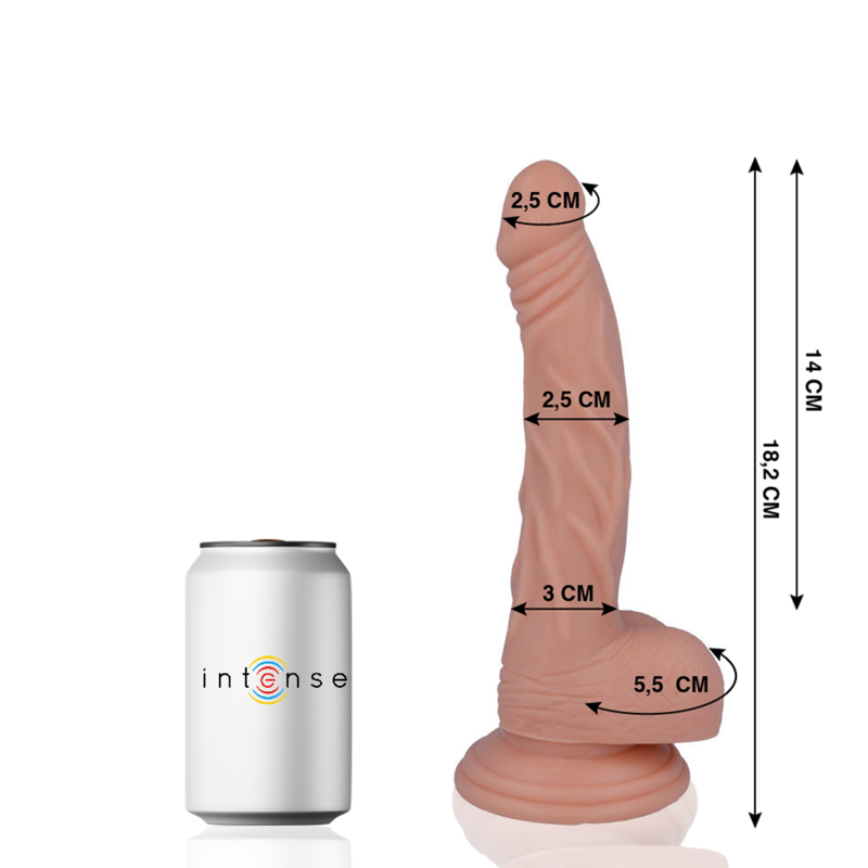 MR INTENSE - 12 REALISTIC PENIS 18.2 -OU- 2.5CM - D-216093 - Dona Pimenta