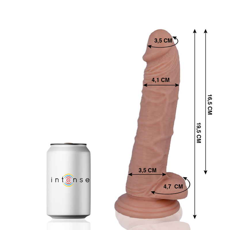 MR INTENSE - 15 PÊNIS REALÍSTICO 19,5 -O- 4,1 CM - D-216097 - Dona Pimenta