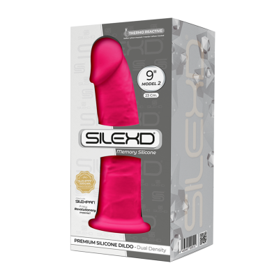 SILEXD - MODELO 2 PÊNIS REALISTA PREMIUM SILEXPAN SILICONE FÚCSIA 23CM