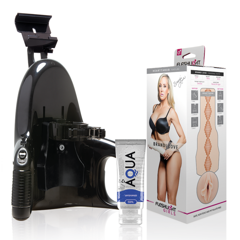 FLESHLIGHT - BRANDI LOVE VAGINA + LANÇAMENTO UNIVERSAL + LUBRIFICANTE AQUA QUALITY 50 ML - D-238372 - Dona Pimenta