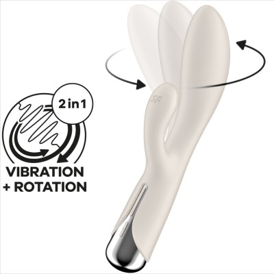 SATISFYER - COELHO GIRATÓRIO 1 CLITÓRIS E ESTIMULAO DE PONTO G VERMELHO - D-237583 - Dona Pimenta