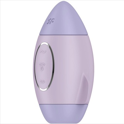 SATISFYER - VIBRADOR DE IMPULSO DUPLO PEQUENO LILAC MISSION CONTROL - D-237587 - Dona Pimenta