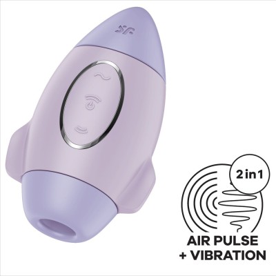 SATISFYER - VIBRADOR DE IMPULSO DUPLO PEQUENO LILAC MISSION CONTROL - D-237587 - Dona Pimenta