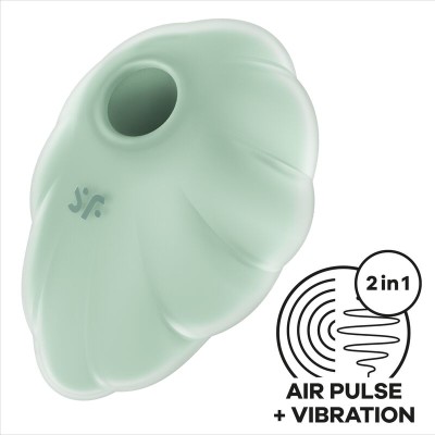 SATISFYER - VIBRADOR DE PULSO DE AR VERDE CLOUND DANCER - D-237589 - Dona Pimenta