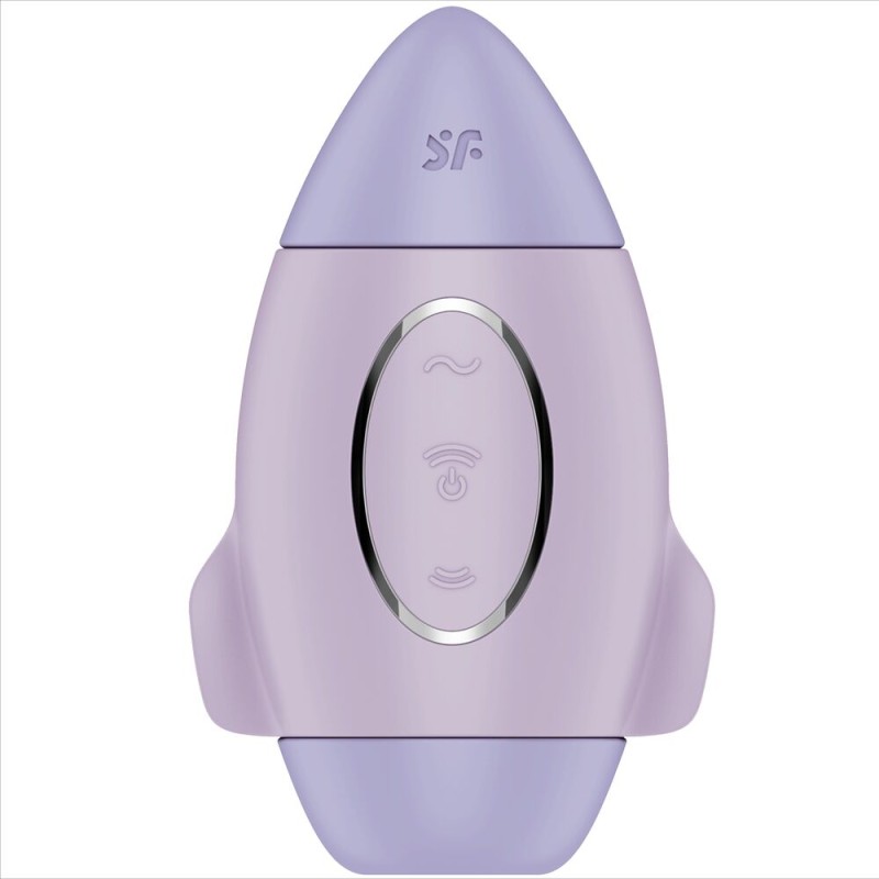 SATISFYER - VIBRADOR DE IMPULSO DUPLO PEQUENO LILAC MISSION CONTROL - D-237587 - Dona Pimenta