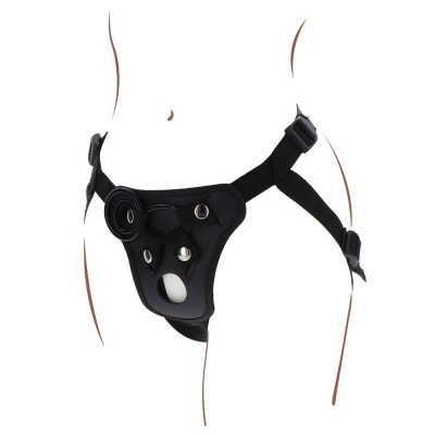 GET REAL - ARNÊS DE PRAZER STRAP-ON PRETO - D-234616 - Dona Pimenta